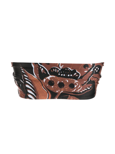 Mara Hoffman Calaia Jay High-waist Bikini In Brown
