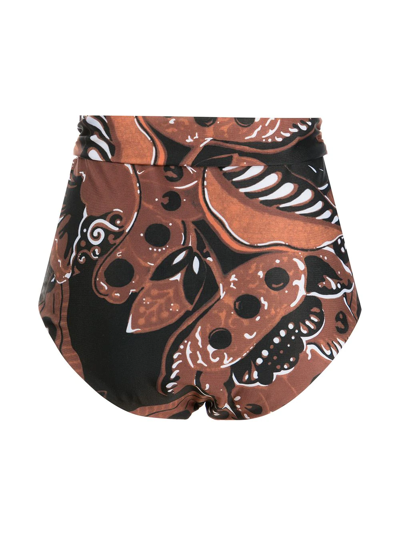 Mara Hoffman Calaia Jay High-waist Bikini In Brown