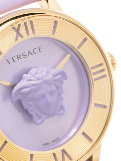 Shop Versace La Medusa 38mm In 紫色
