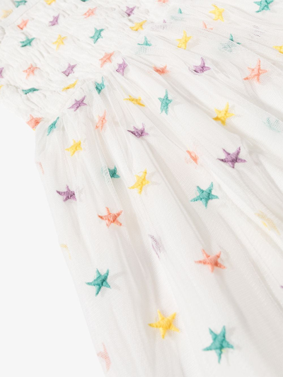 Shop Stella Mccartney Star-embroidered Party Dress In White