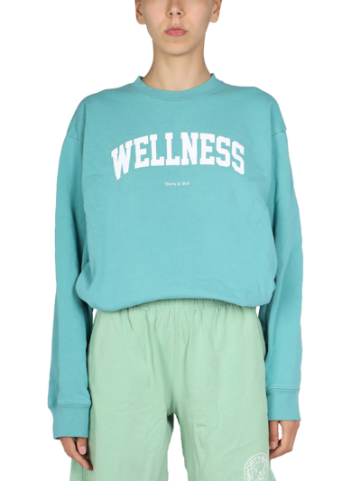 Shop Sporty And Rich "wellness Ivy" Sweatshirt In Green