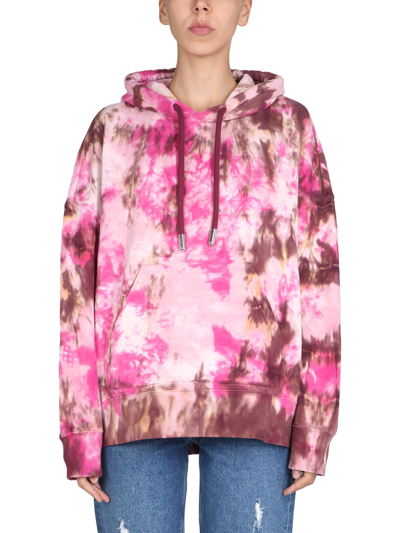 Shop Ami Alexandre Mattiussi Tie-dye Pattern Sweatshirt In Multicolour