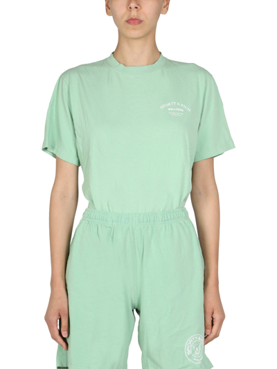 Shop Sporty And Rich "wellness Studio" T-shirt In Green