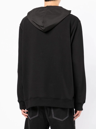Shop Msgm Logo-print Pullover Hoodie In 黑色
