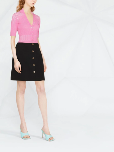Shop Versace Medusa A-line Wool Skirt In 黑色