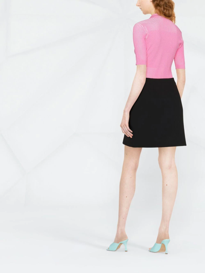 Shop Versace Medusa A-line Wool Skirt In 黑色