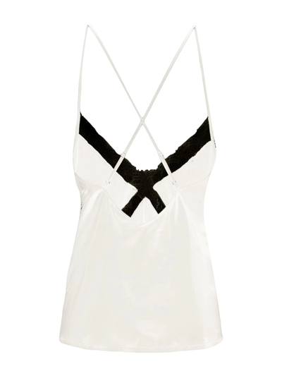 Karl Lagerfeld Lace-trimmed Camisole Top In 中性色