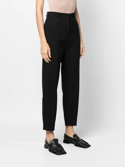Shop Totême Tapered Suit Trousers In Black