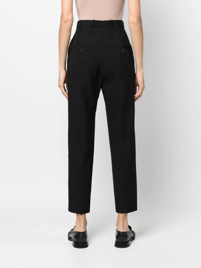 Shop Totême Tapered Suit Trousers In Black
