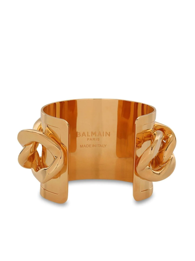 BALMAIN CHAIN-LINK CUFF BRACELET 