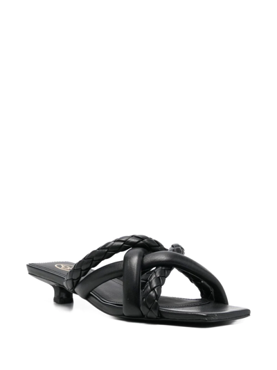 Ash Women's Nolita Crisscross Leather Sandals In Black