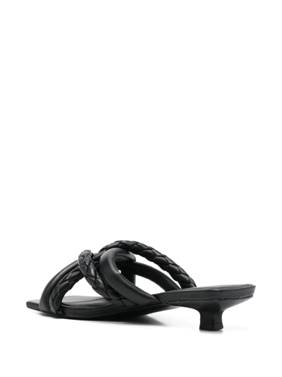 Ash Women's Nolita Crisscross Leather Sandals In Black