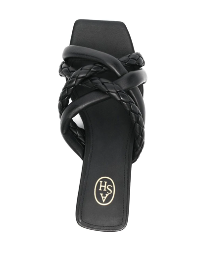 Ash Women's Nolita Crisscross Leather Sandals In Black