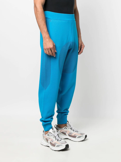 Shop Botter Mesh-panel Detail Track Pants In Blue