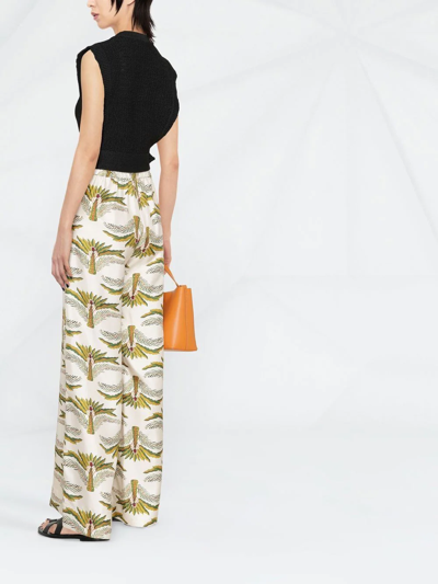 Ferragamo Intarsia-knit Cropped Top In 黑色