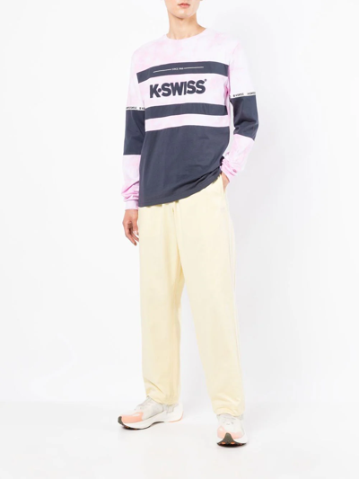 Shop Stain Shade K-swiss Tie-dye Long-sleeve T-shirt In 粉色