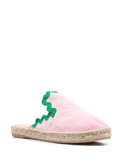 Shop Mc2 Saint Barth Isla Wave Slippers In Pink