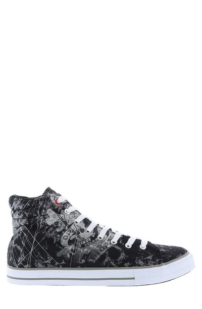 Shop Ed Hardy Graphic High Top Sneaker In Black