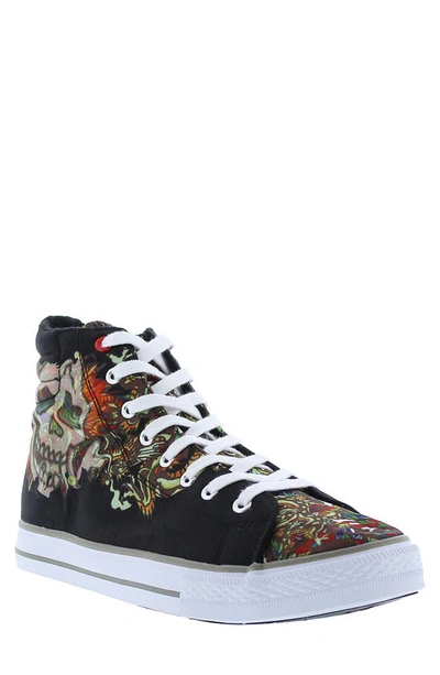 Ed Hardy Men s Still Life High Top Sneakers Men s Shoes In Black ModeSens
