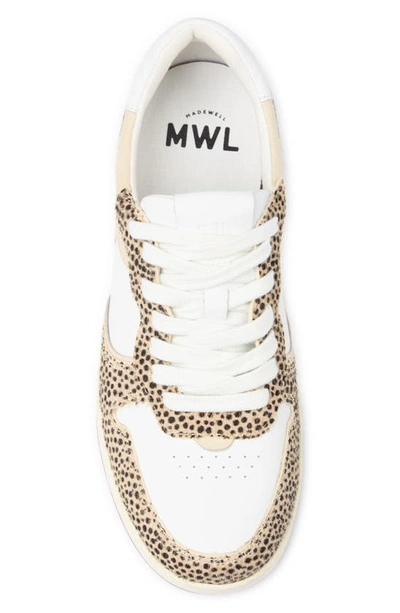 Shop Madewell Court Spotted Genuine Calf Hair Sneaker In Sand Beige Multi