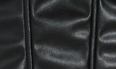 Shop Secret Lace Cage Vegan Leather Bustier In Black