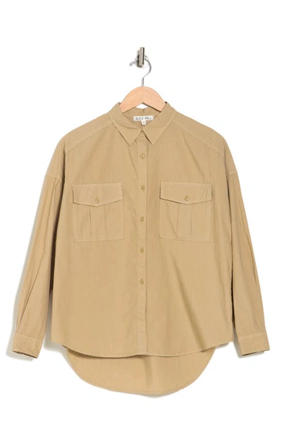 Shop Alex Mill Oversize Shirt In Vintage Khaki