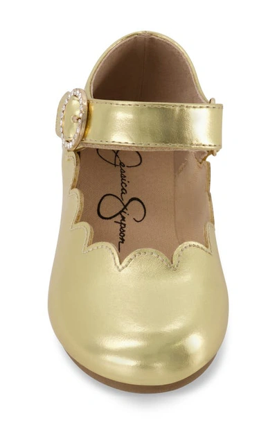 Jessica Simpson Amy Scallop Flat In Gold