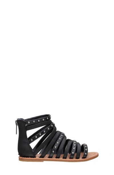 Shop Nina Kashmira Gladiator Sandal In Black Smooth