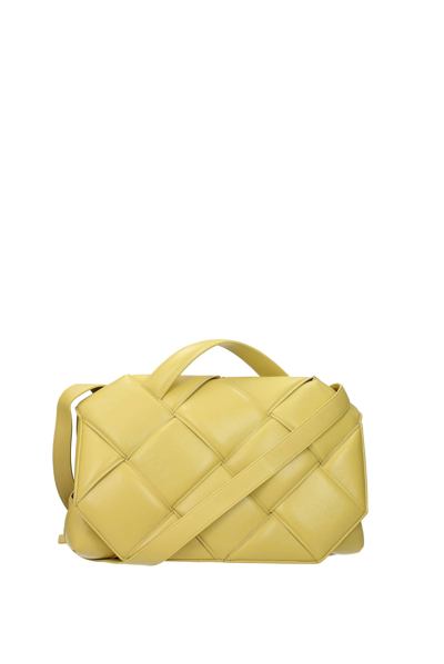 Shop Bottega Veneta Crossbody Bag Leather Corn In Yellow