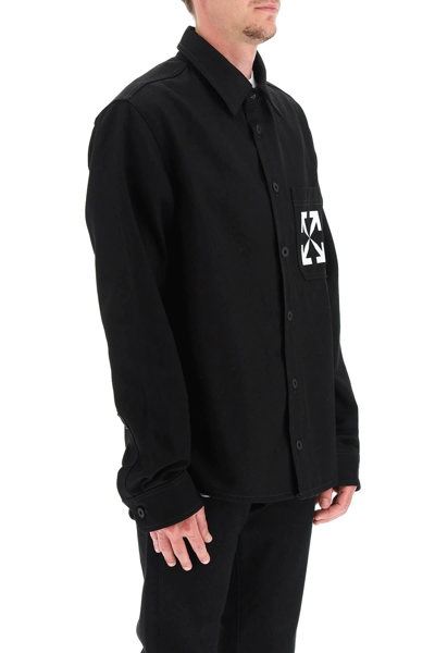 Shop Off-white Single Arrow Over Shirt In Black