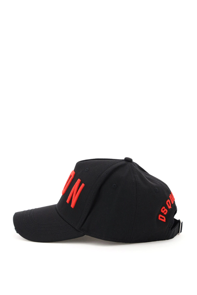 Shop Dsquared2 Icon Baseball Cap In Black,red