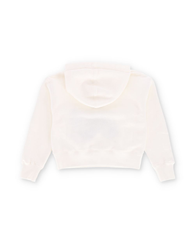 Shop Palm Angels Girls White Cotton Sweatshirt