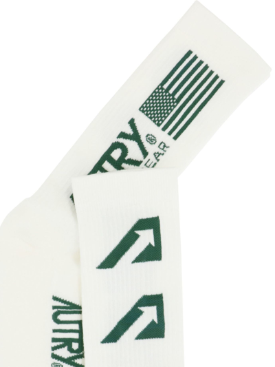 Shop Autry Men's White Other Materials Socks