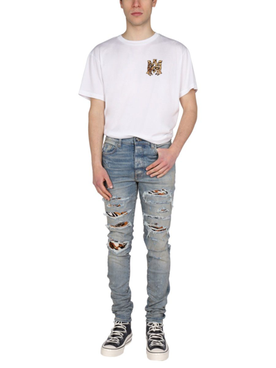 Shop Amiri Men's Blue Other Materials Jeans