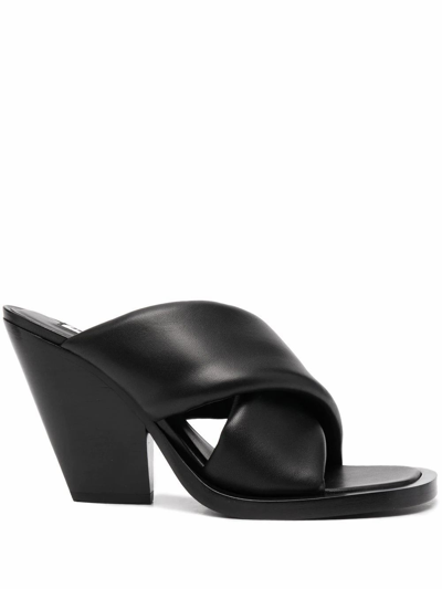 Shop Jil Sander Women's Black Leather Heels