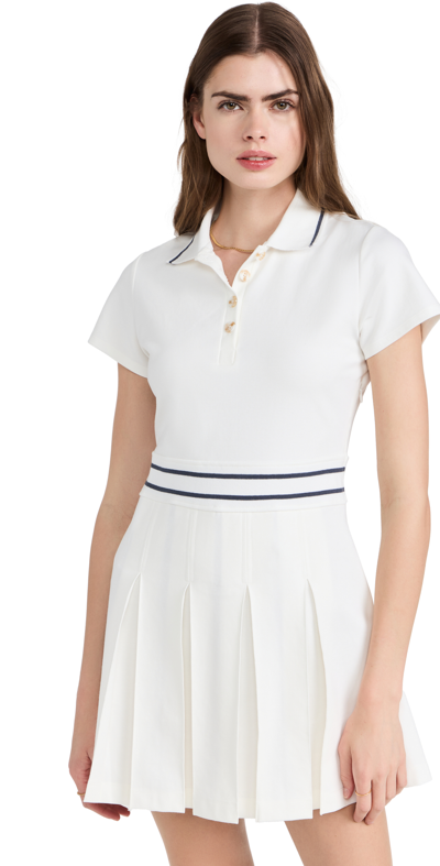 Shop Varley Amar Tennis Dress In Snow White