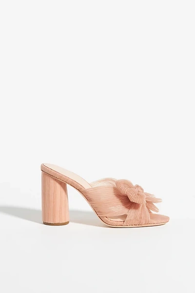 Shop Loeffler Randall Penny Pleated Bow Heels In Pink