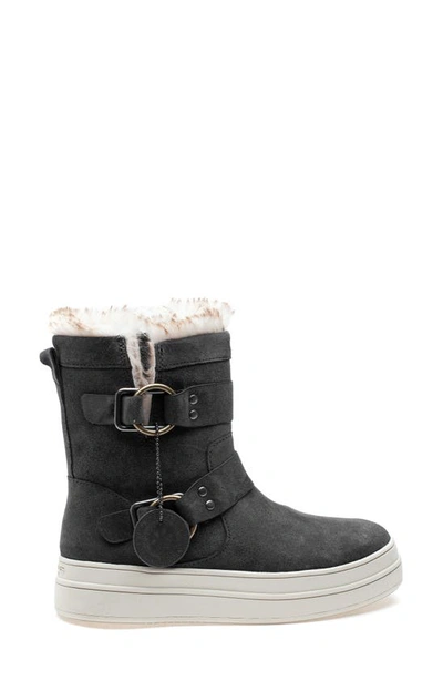 Shop Jslides Nelly Water Resistant Faux Fur Boot In Dk Grey Suede Dgsw5