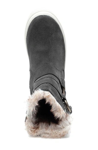 Shop Jslides Nelly Water Resistant Faux Fur Boot In Dk Grey Suede Dgsw5