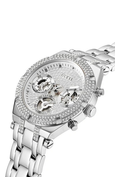 Shop Guess Multifunction Bracelet Watch, 38mm In Silver Tone