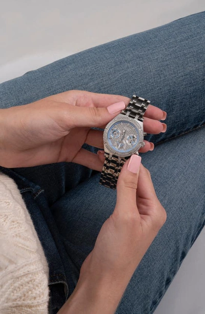 Shop Guess Multifunction Bracelet Watch, 38mm In Silver Tone