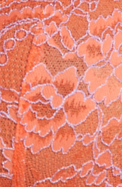 Shop Skarlett Blue 'minx' Unlined Lace Demi Underwire Bra In Summer Coral / Jubilee