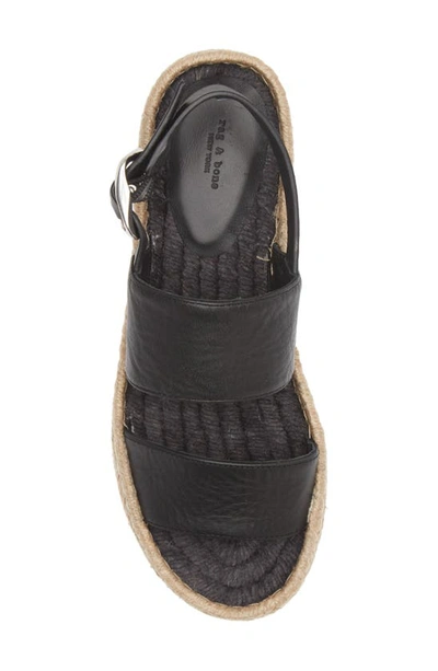 Shop Rag & Bone Odyssey Espadrille Platform Sandal In Black
