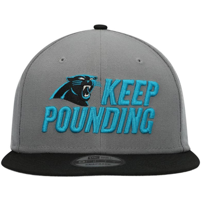 New Era Men's Gray Carolina Panthers Keep Pounding 9fifty Snapback