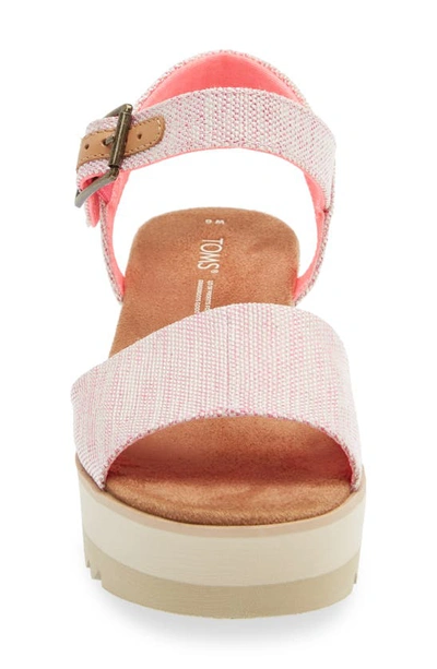 Shop Toms Espadrille Wedge Sandal In Pink