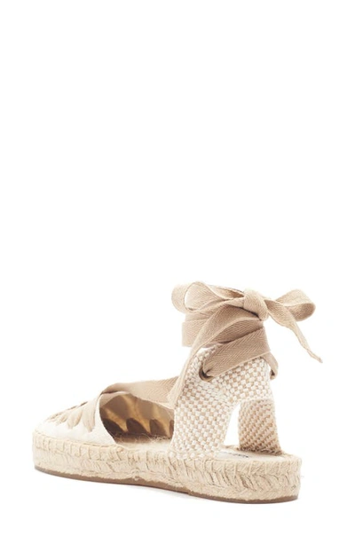 Shop Soludos Luella Lace-up Espadrille Sandal In Ivory
