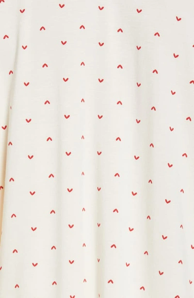 Shop Eberjey 'sleep Chic' Knit Pajamas In Envelope Heart-bone/ Haute Red