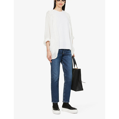 Shop Citizens Of Humanity Emerson Whiskered Straight-leg Mid-rise Stretch Organic-denim Jeans In Joylif