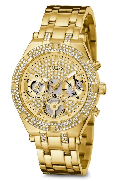 Shop Guess Multifunction Bracelet Watch, 38mm In Gold Tone