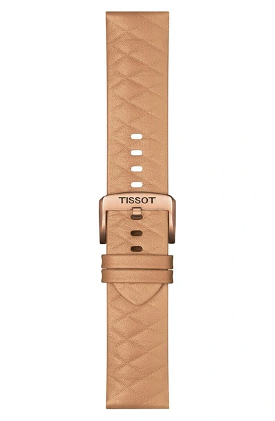 Shop Tissot T-touch Connect Solar Smart Leather Strap Watch, 47.5mm In Rose Gold